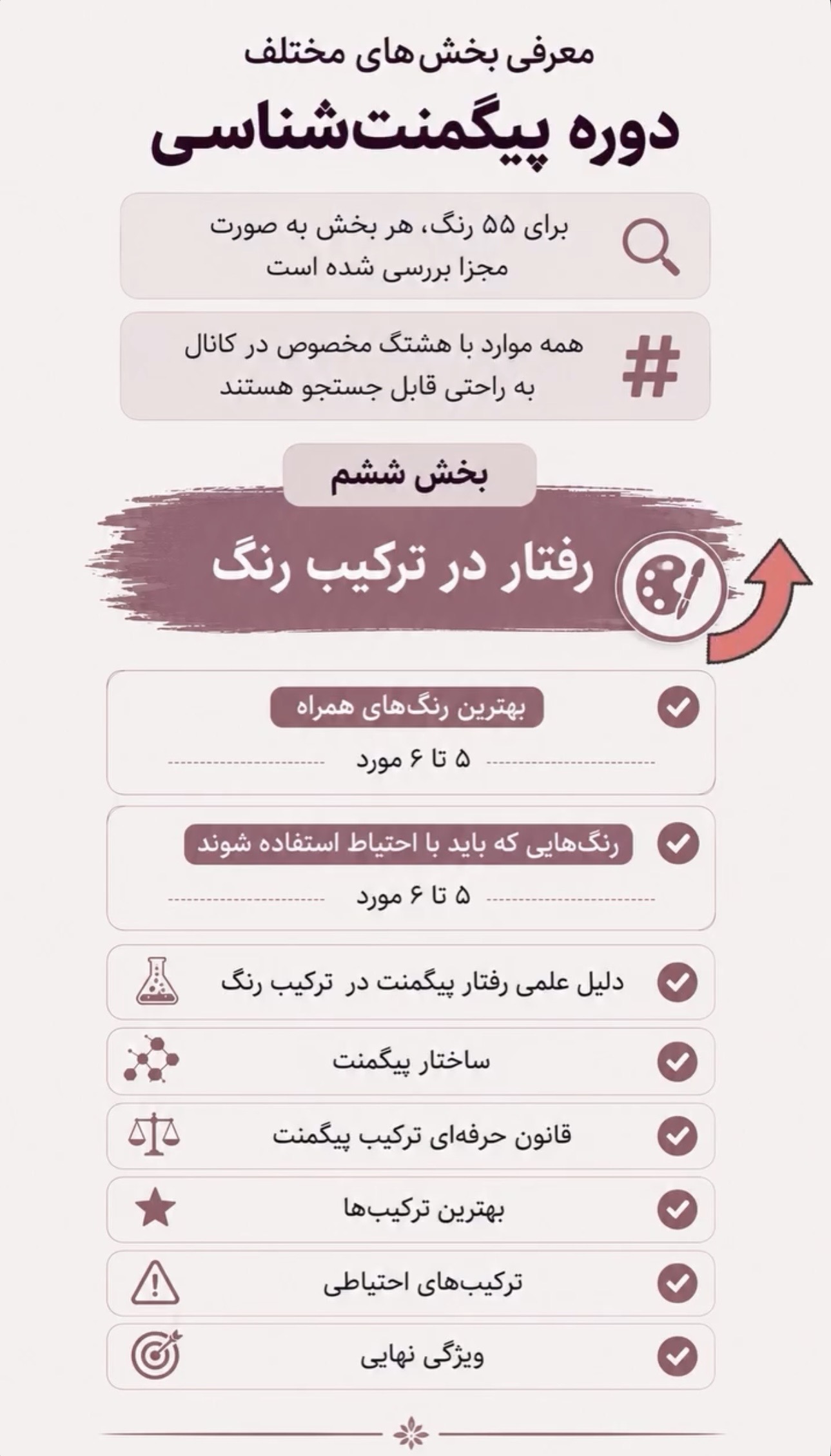 دوره پیگمنت شناسی در تلگرام 